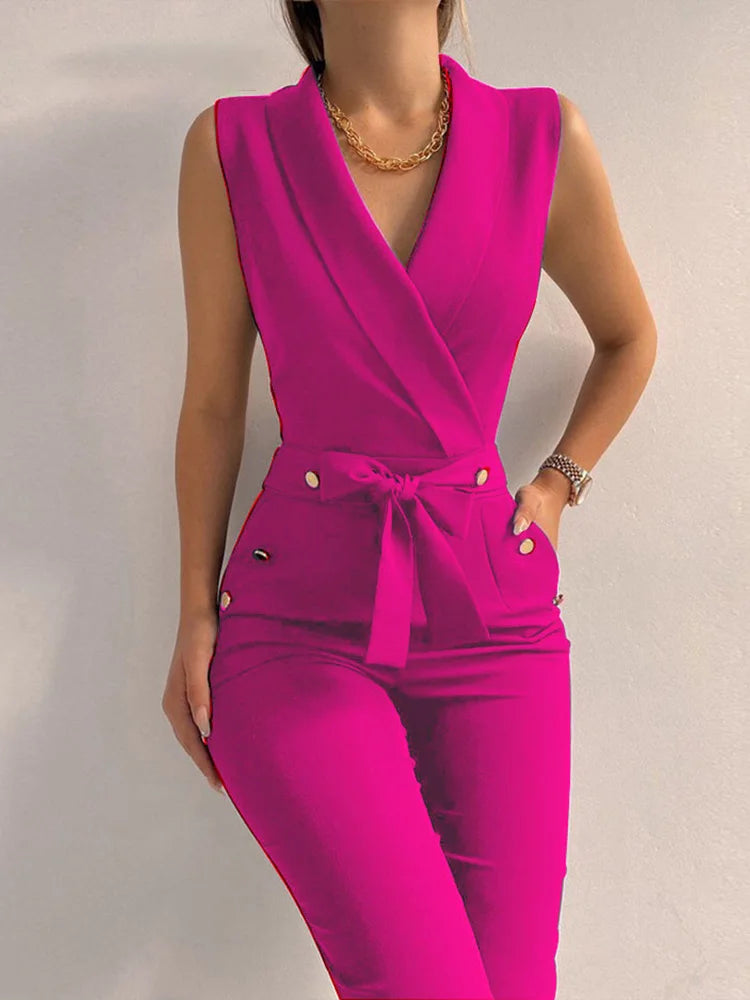 V Neck Jumpsuits